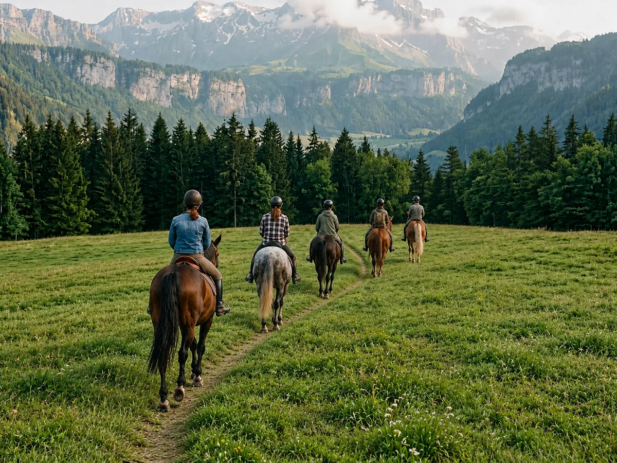 Balade à cheval en Haute-Savoie, autour de Morillon