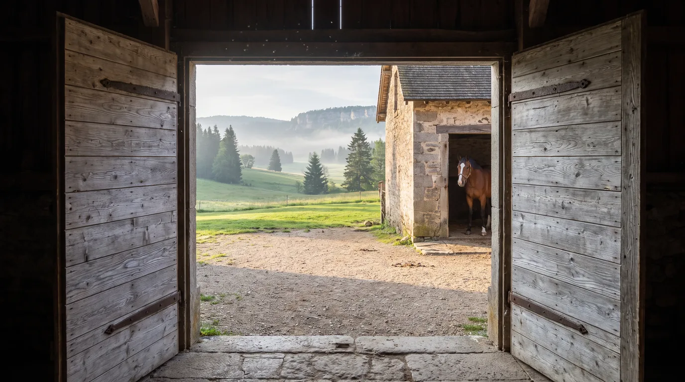 Entrée, Equita Passion, centre équestre à Morillon